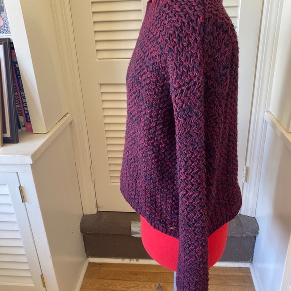 L.O.G.G. Label of Graded Goods H&M Womens Sweater S Red / Navy Blue Long Sleeve - Picture 5 of 7